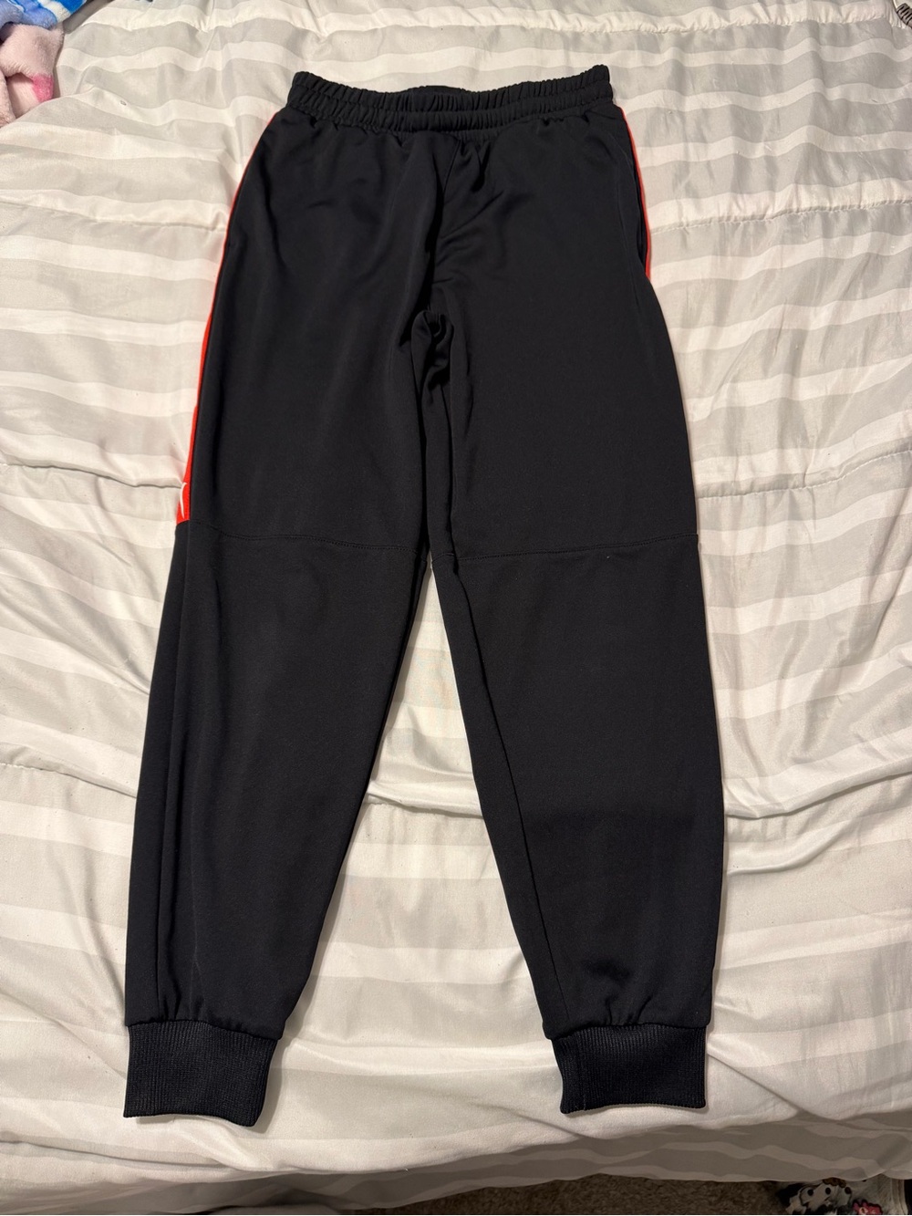 Nike Black Joggers with Red Side Stripe - Kids